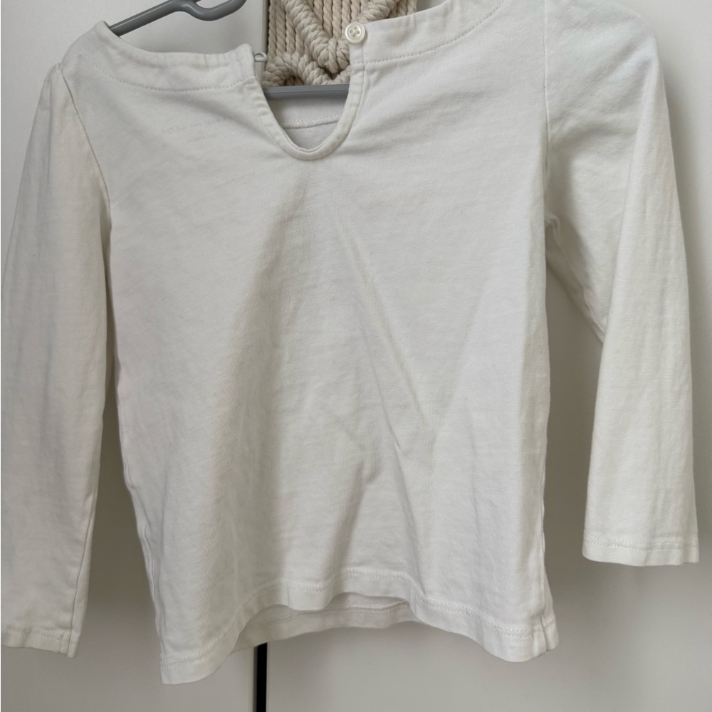 Janie and Jack White Cherry Long Sleeve Tee - Picture 4 of 4